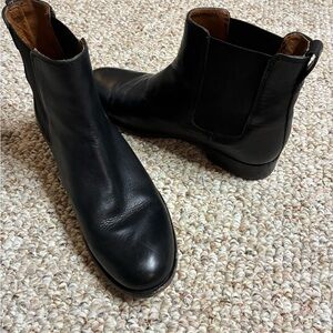 Frye Black Leather Ankle Boots